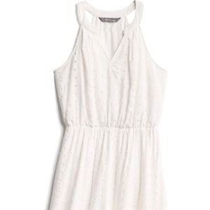 Sleeveless White Eyelet Dress